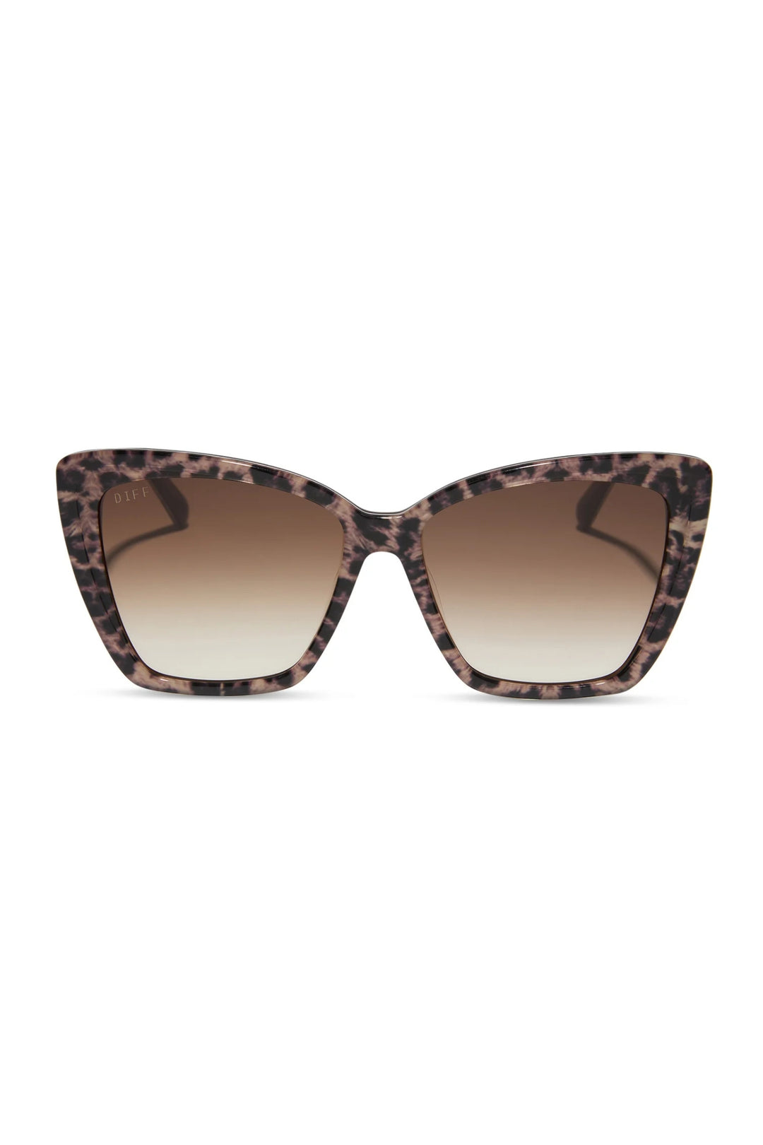Diff Becky II Leopard Print Scratch Resistant Sunglasses