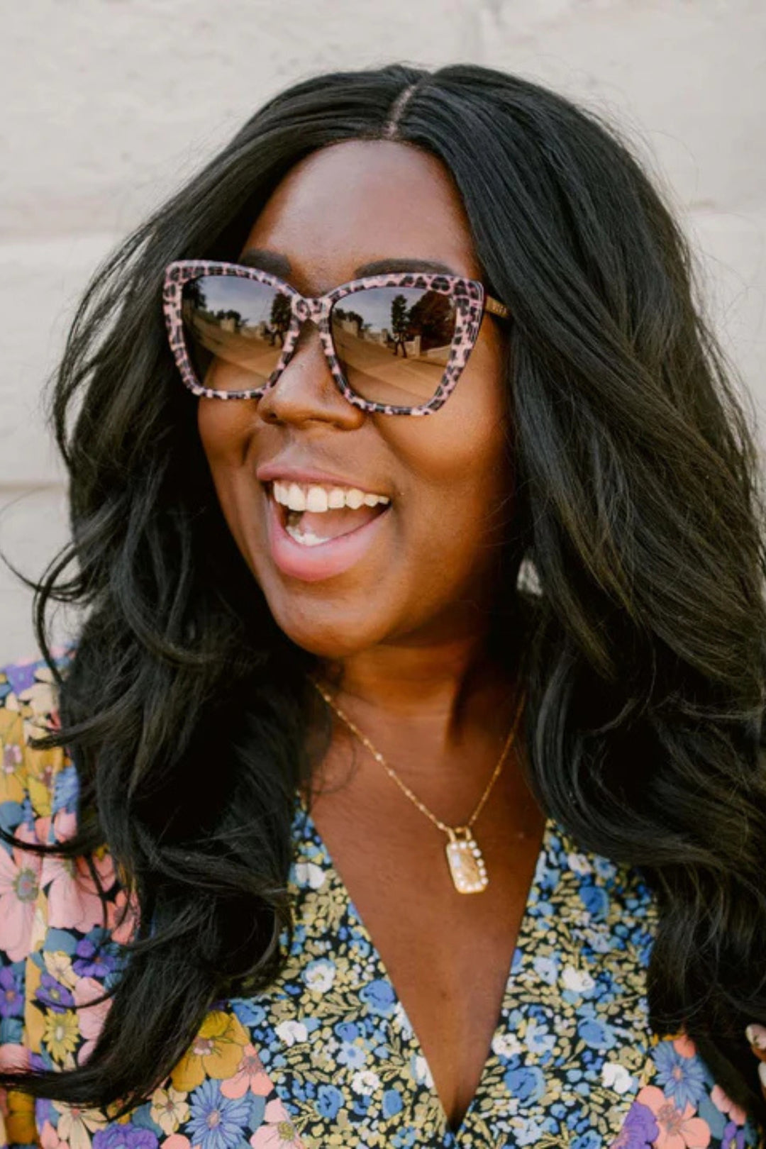 Diff Becky II Leopard Print Scratch Resistant Sunglasses