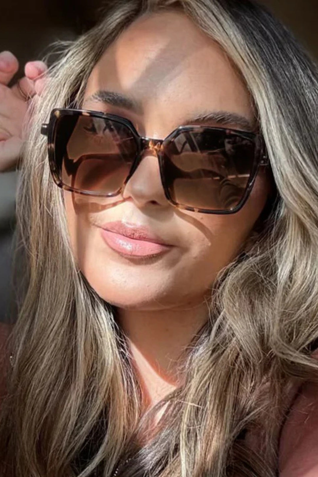 Diff Esme Espresso Square Scratch Resistant Sunglasses