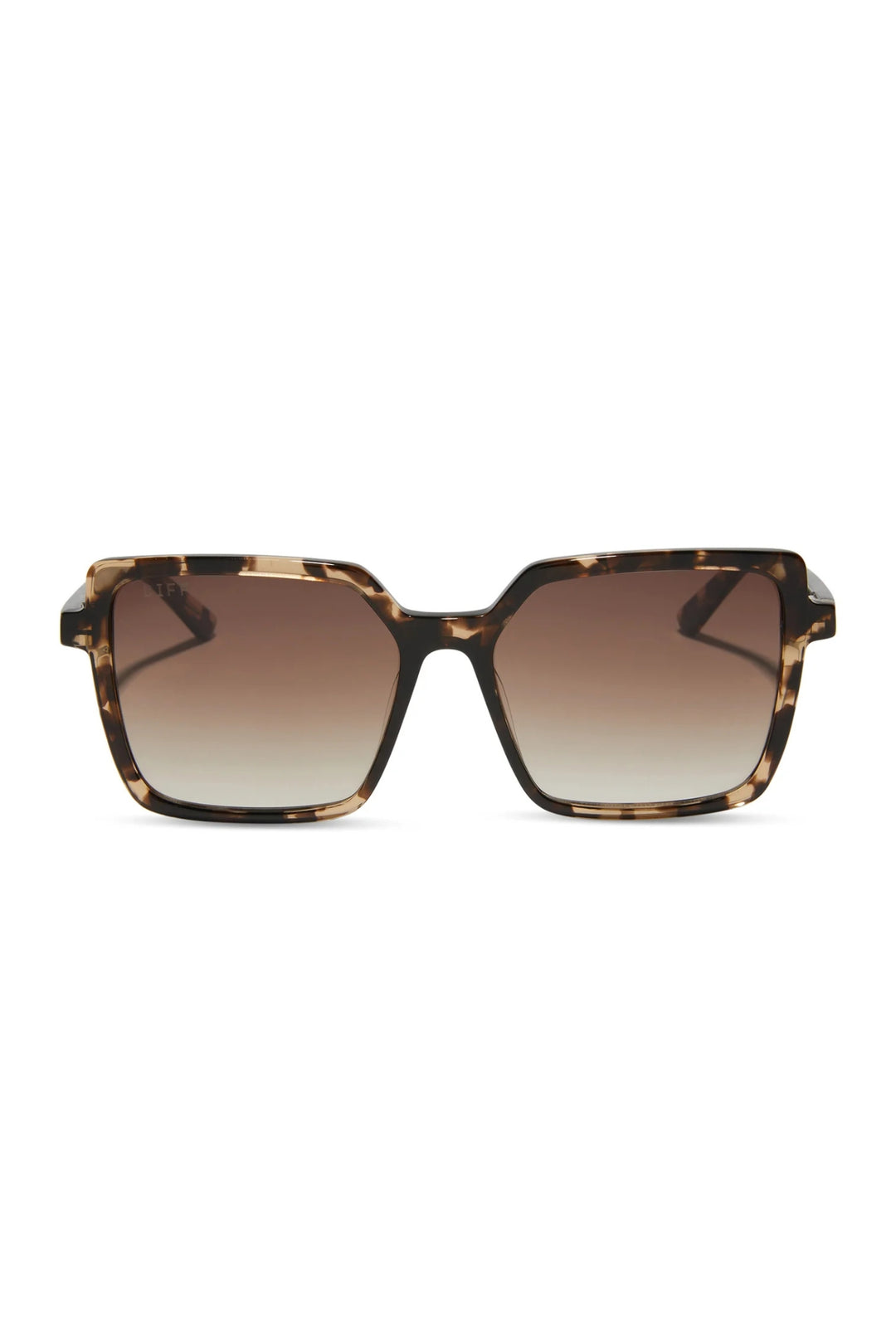 Diff Esme Espresso Square Scratch Resistant Sunglasses