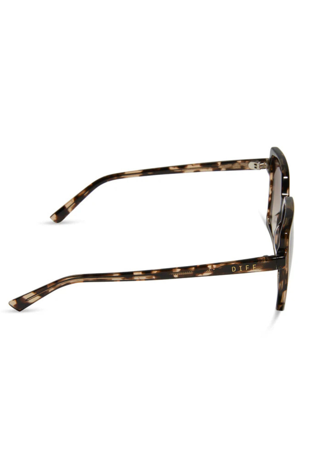 Diff Esme Espresso Square Scratch Resistant Sunglasses