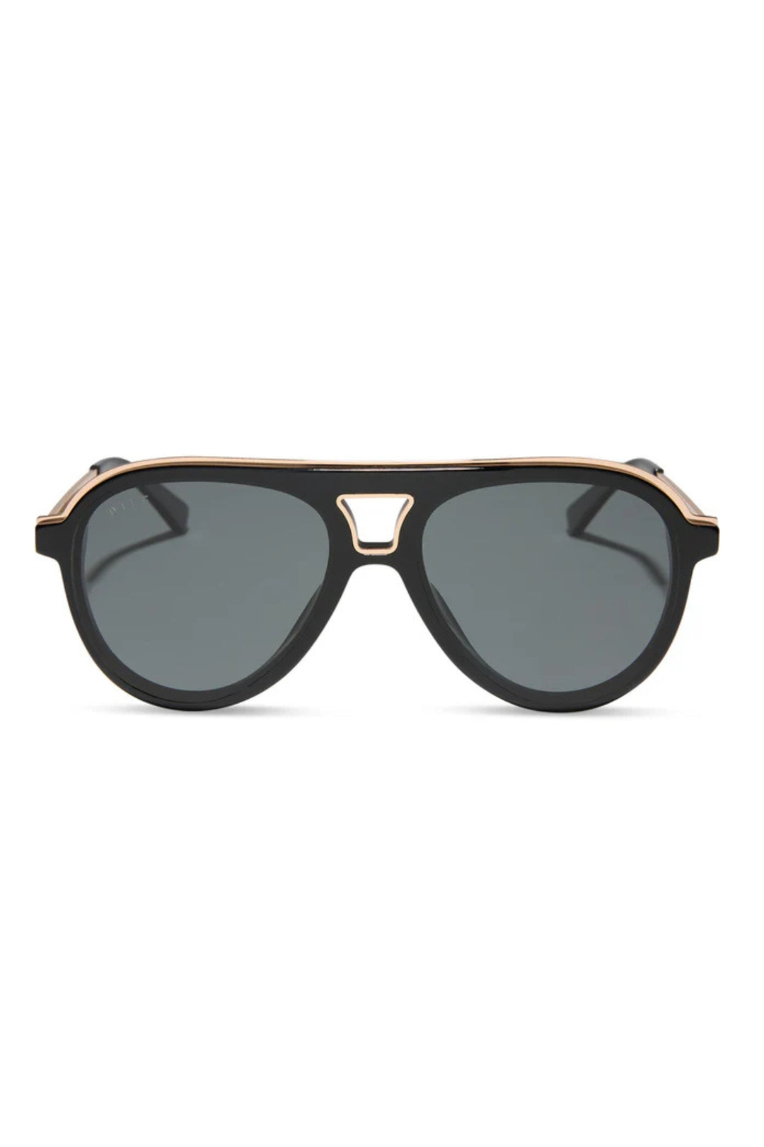 Diff Tosca III Aviator Black Polarized Sunglasses