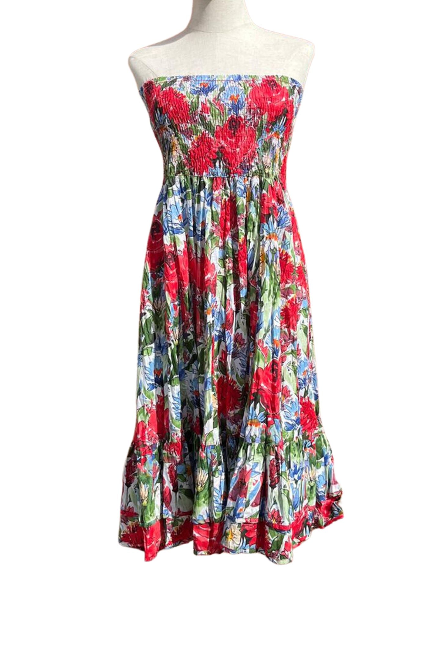 Dress Addict Jaja 303 Red Floral 2-in-1 Skirt Dress – Experience