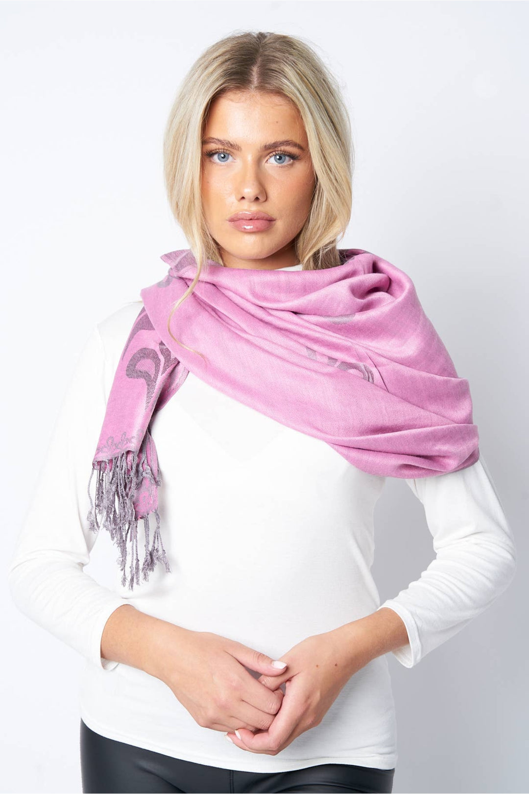Dusky Pink Super Soft Pashmina Scarf Shawl Wrap