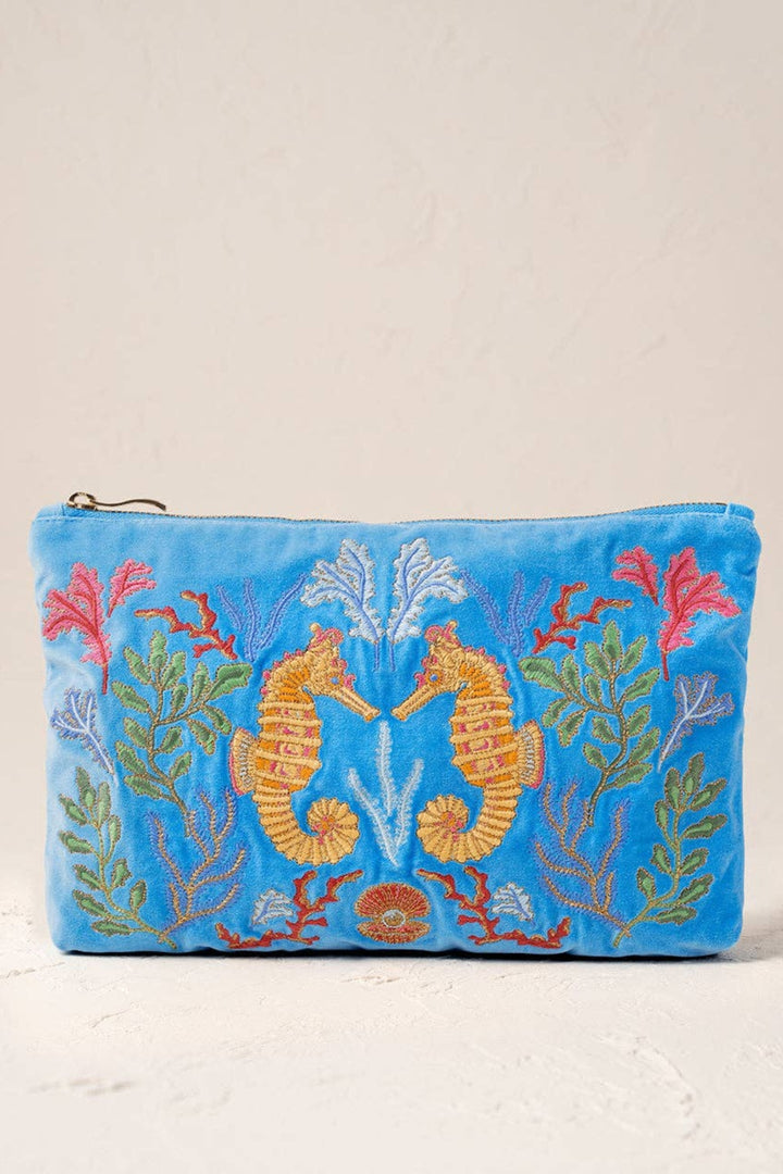 Elizabeth Scarlett Coral Seahorse Everyday Pouch