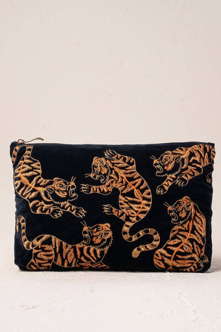 Elizabeth Scarlett Charcoal Wild Tiger Everyday Pouch