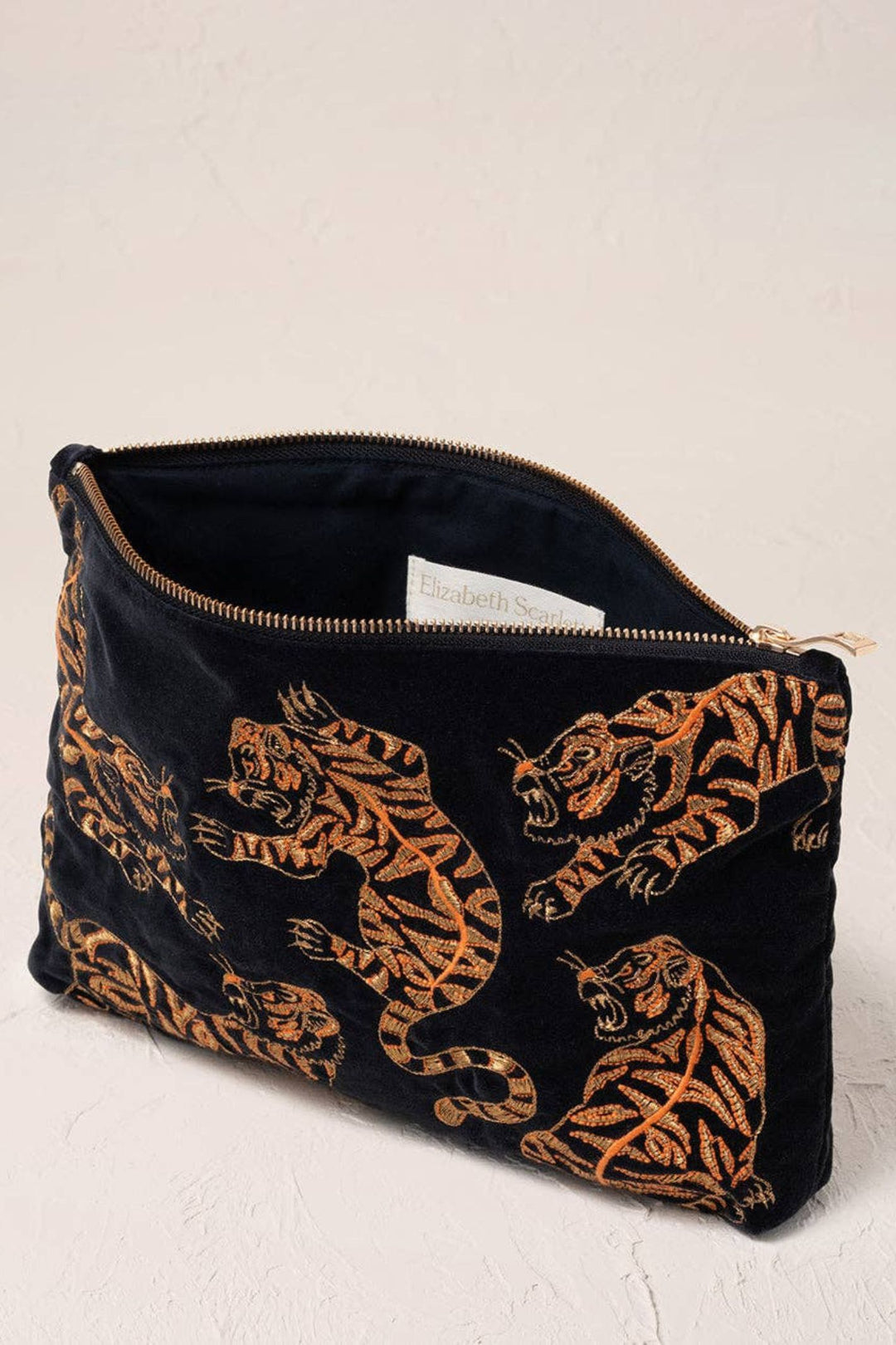 Elizabeth Scarlett Charcoal Wild Tiger Everyday Pouch
