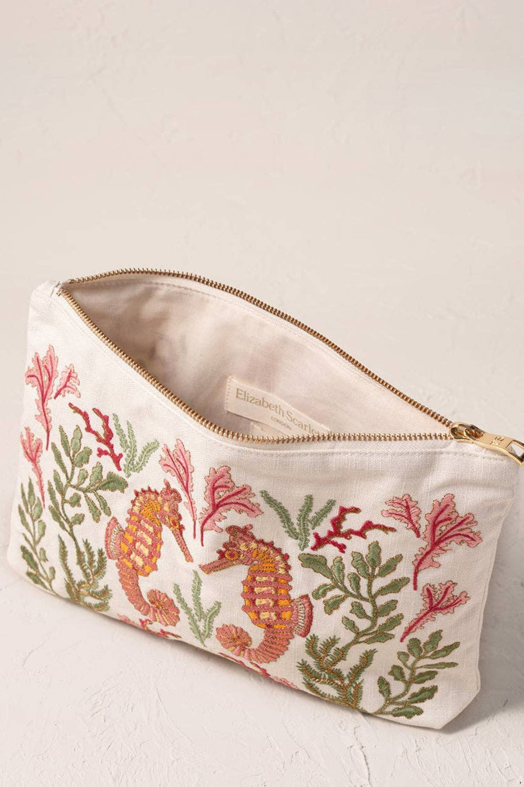 Elizabeth Scarlett Coral Seahorse Everyday Pouch