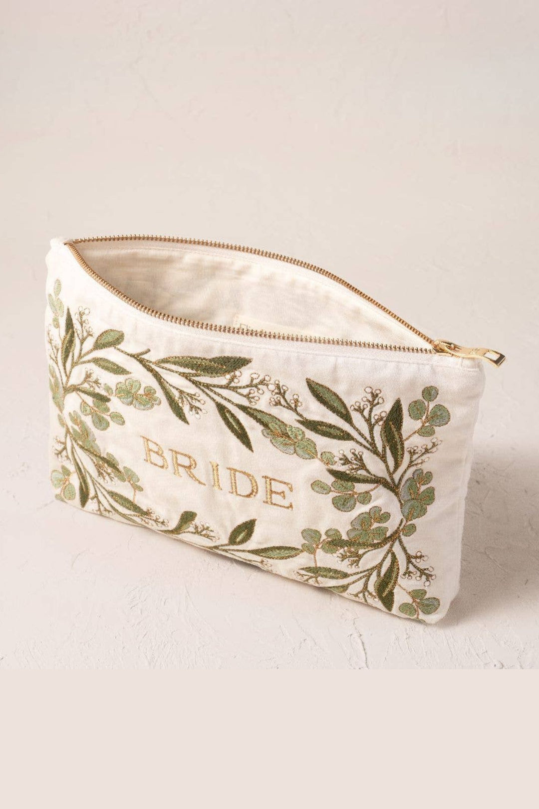 Elizabeth Scarlett Cream Olive Branch Bride Everyday Pouch