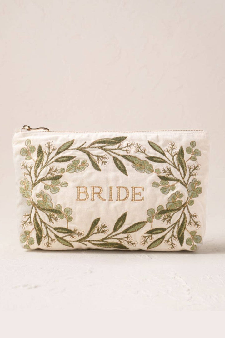 Elizabeth Scarlett Cream Olive Branch Bride Everyday Pouch