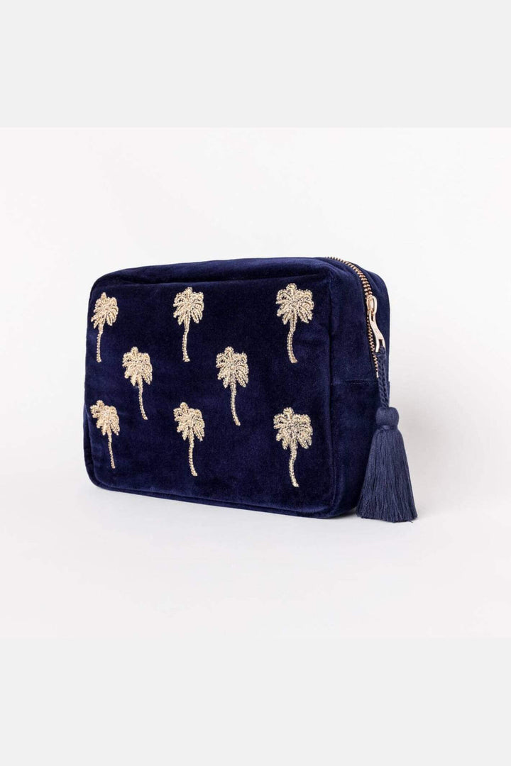 Elizabeth Scarlett Gold Palm Wash Bag
