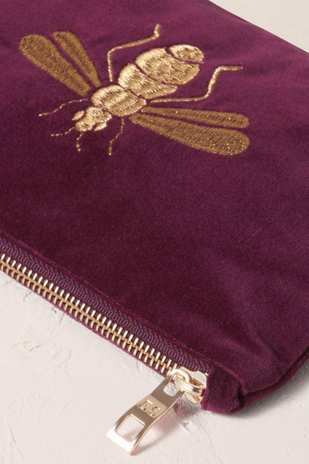 Elizabeth Scarlett Honey Bee Plum Mini Pouch