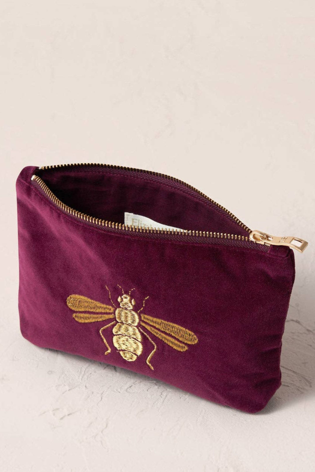 Elizabeth Scarlett Honey Bee Plum Mini Pouch