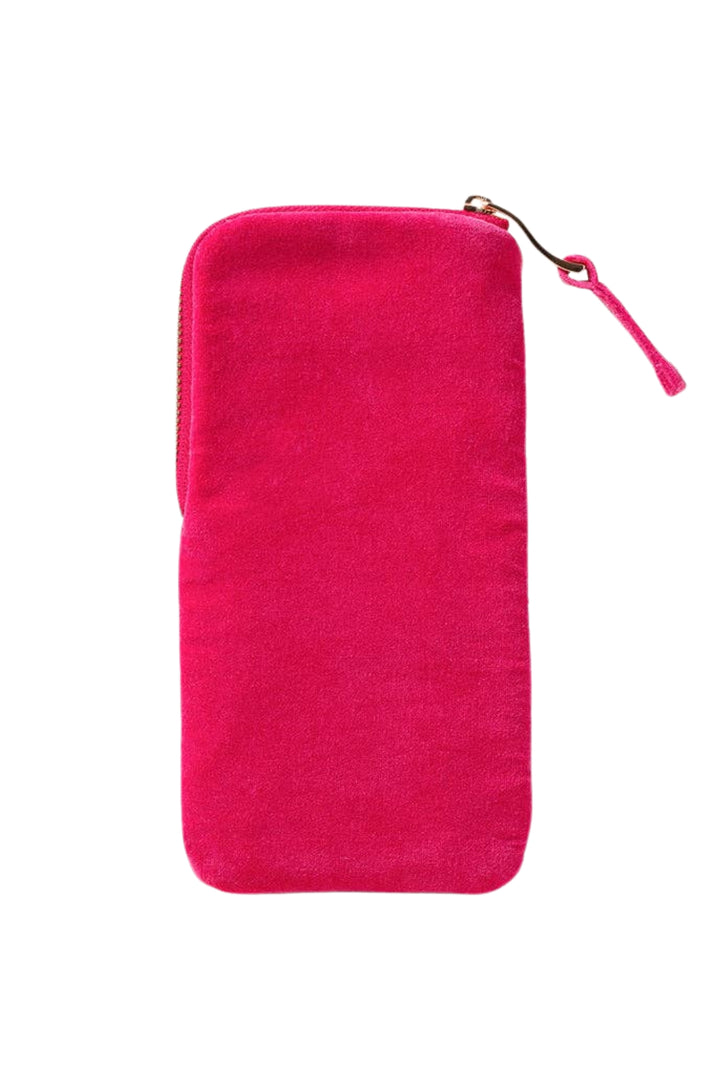 Elizabeth Scarlett Hot Pink Gold Palm Pink Glasses Case
