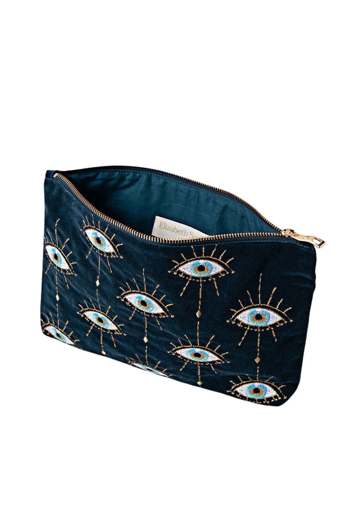Elizabeth Scarlett Ink Blue Mystical Eye Everyday Pouch