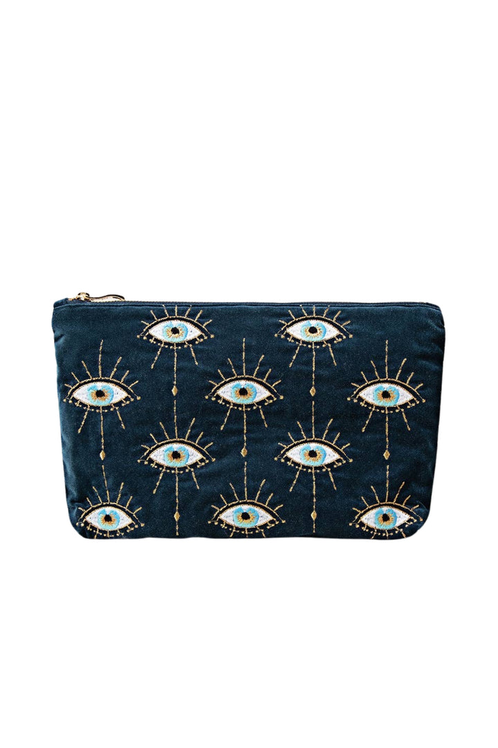 Elizabeth Scarlett Ink Blue Mystical Eye Everyday Pouch