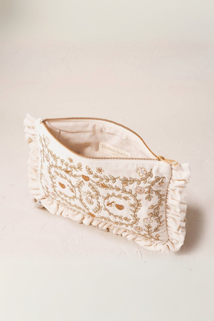 Elizabeth Scarlett Mediterranean Garden Bride Frill Pouch