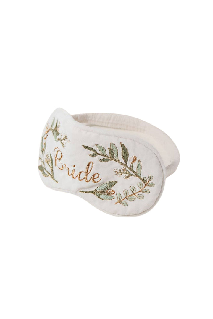 Elizabeth Scarlett Mint Olive Branch Bride Eye Mask