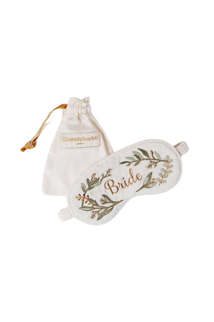 Elizabeth Scarlett Mint Olive Branch Bride Eye Mask