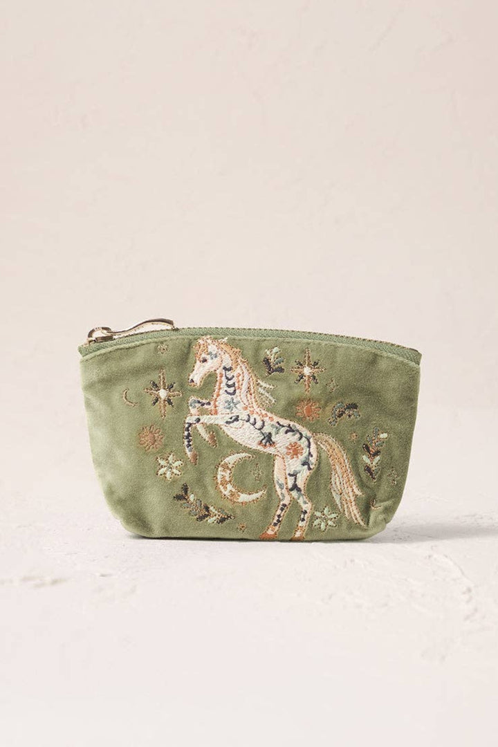 Elizabeth Scarlett Olive Mystical Horse Coin Purse