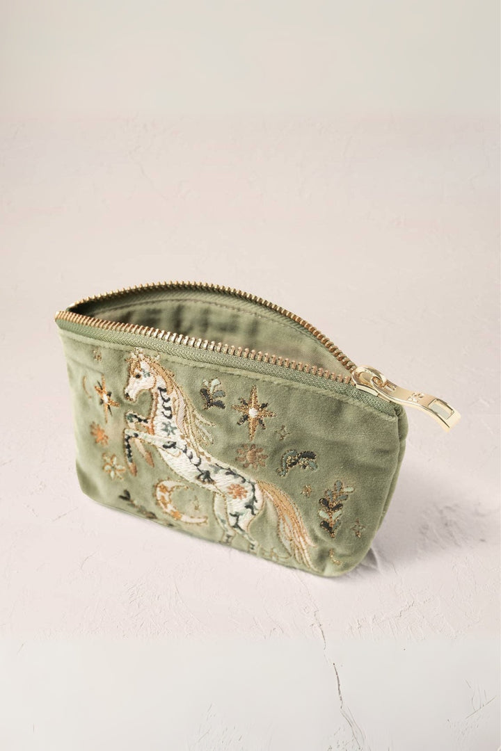 Elizabeth Scarlett Olive Mystical Horse Coin Purse