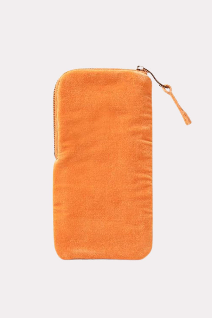 Elizabeth Scarlett Orange Pineapples Velvet Glasses Case