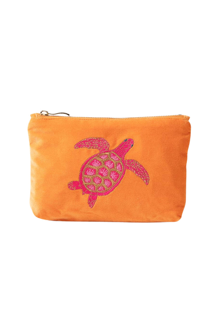 Elizabeth Scarlett Orange Turtle Conservation Mini Pouch