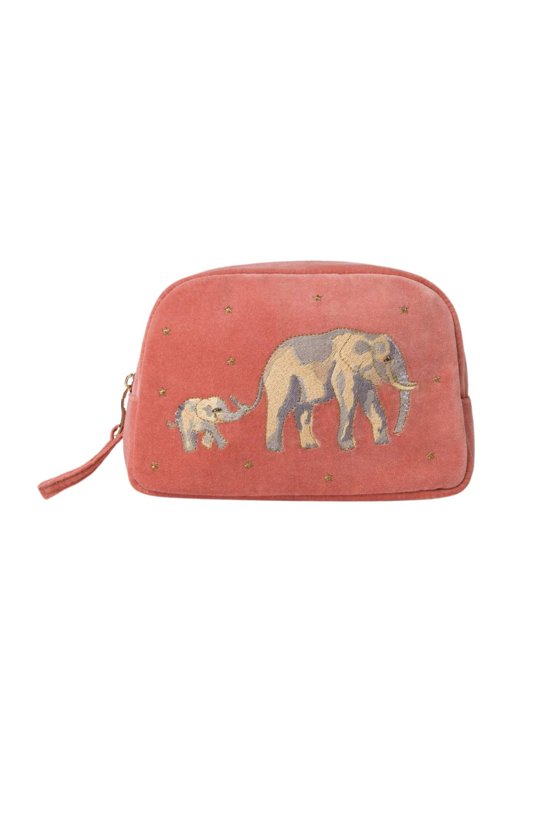 Elizabeth Scarlett Peach Elephant Conservation Cosmetics Bag