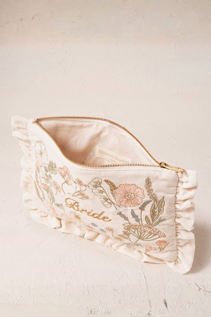 Elizabeth Scarlett Pressed Flowers Bride Frill Pouch