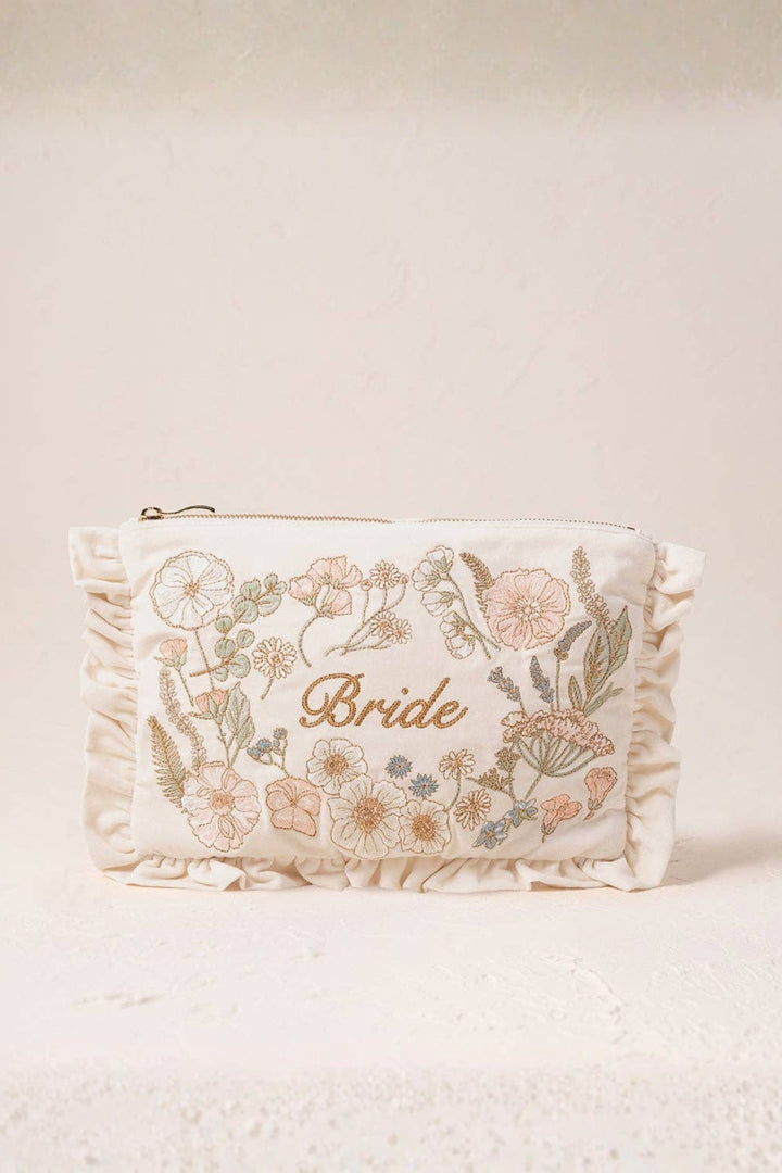 Elizabeth Scarlett Pressed Flowers Bride Frill Pouch