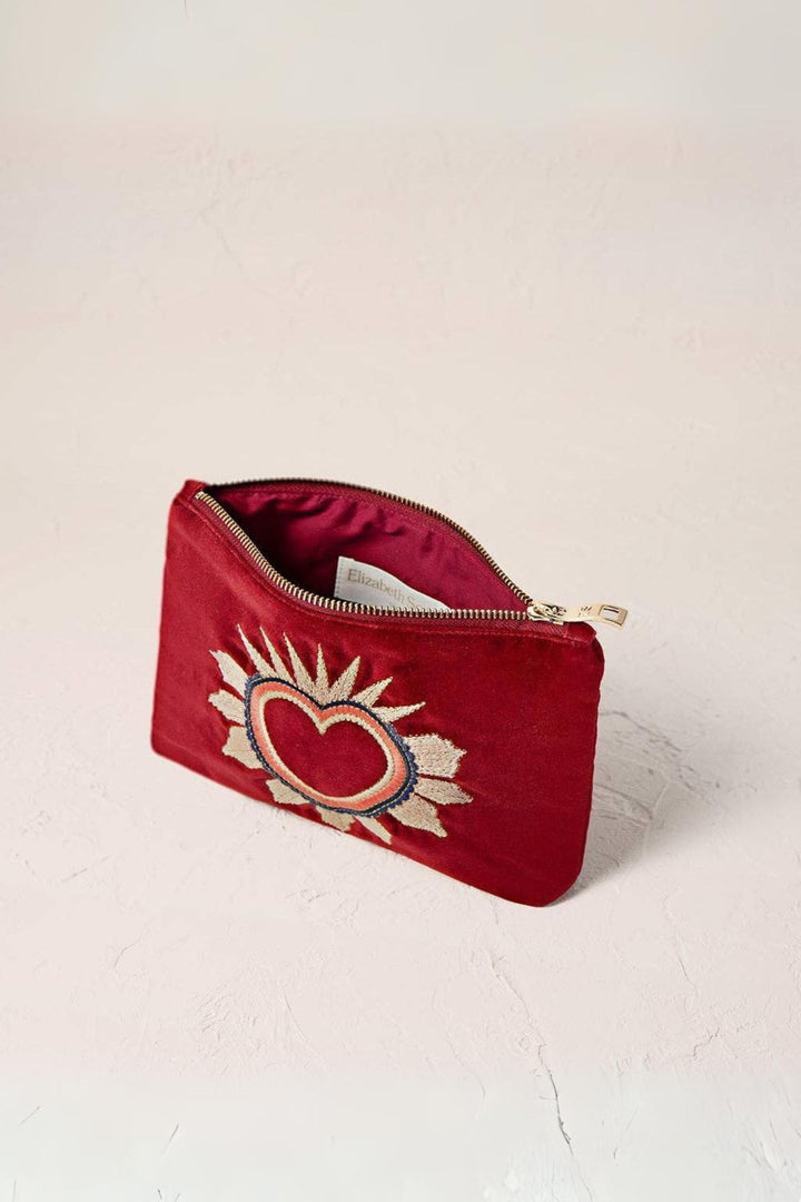 Elizabeth Scarlett Rouge Sacred Heart Mini Velvet Pouch