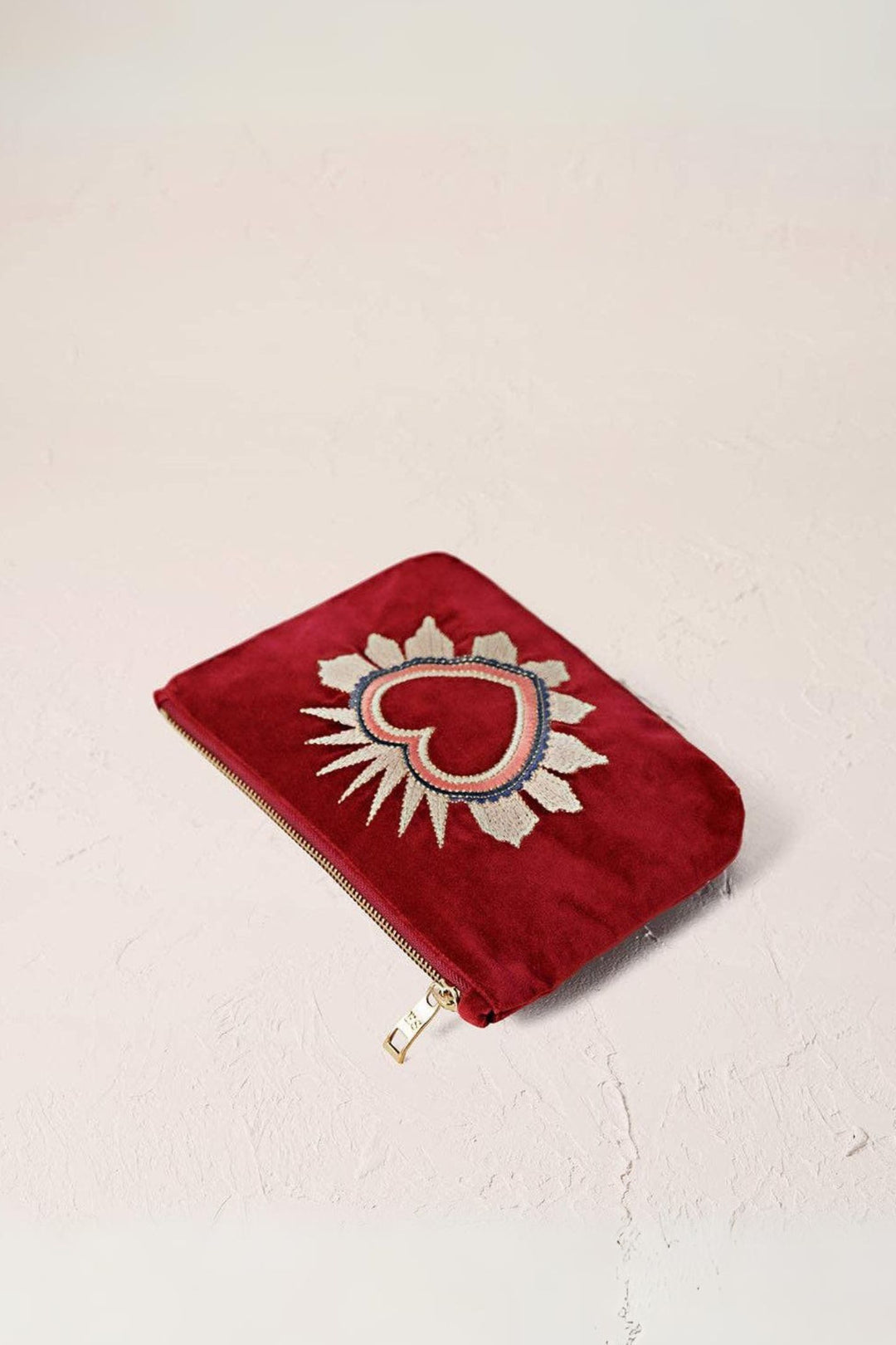 Elizabeth Scarlett Rouge Sacred Heart Mini Velvet Pouch