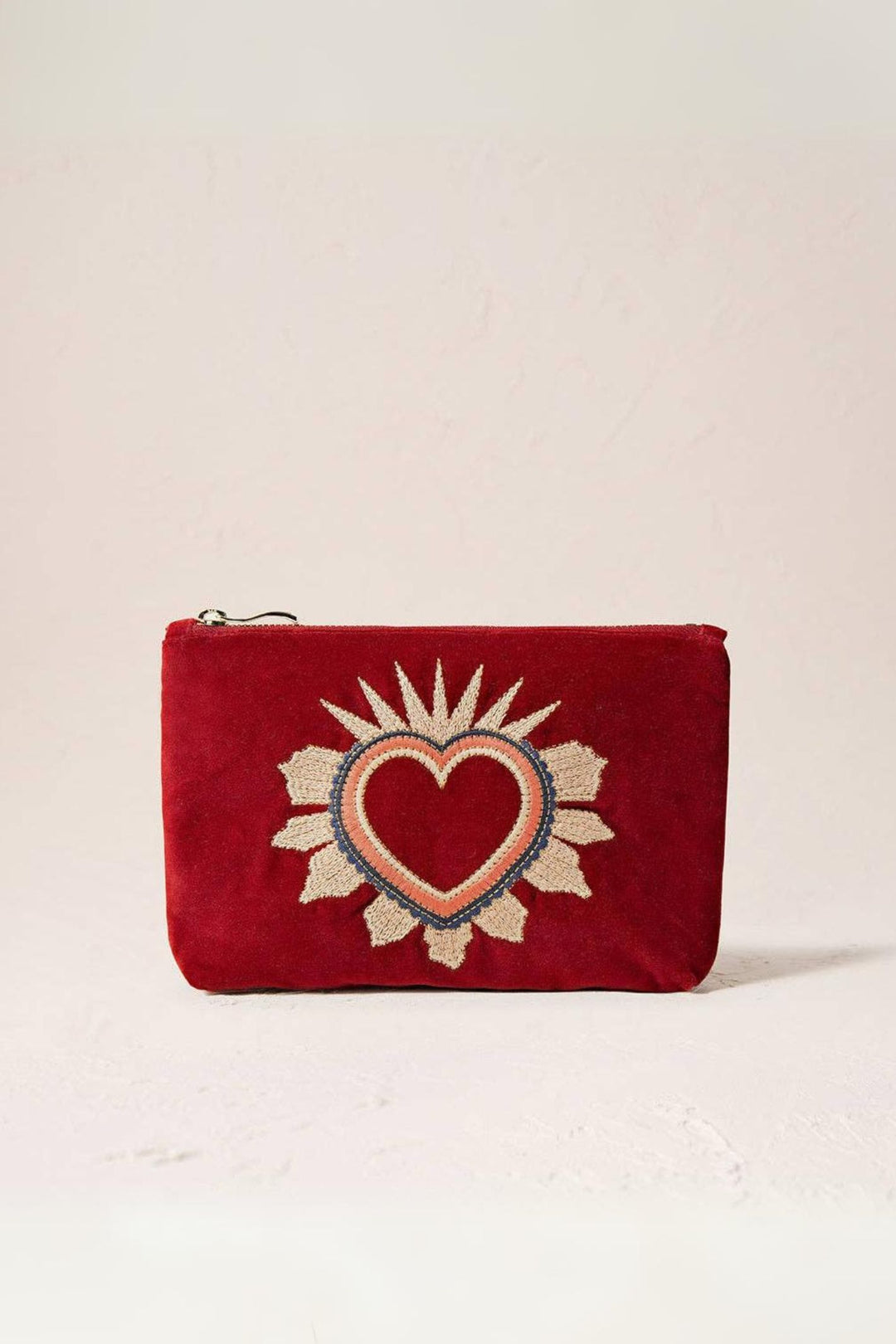 Elizabeth Scarlett Rouge Sacred Heart Mini Velvet Pouch