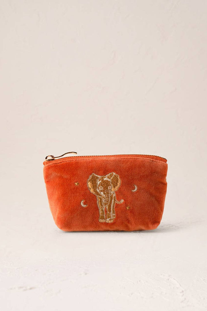 Elizabeth Scarlett Rust Golden Elephants Coin Purse