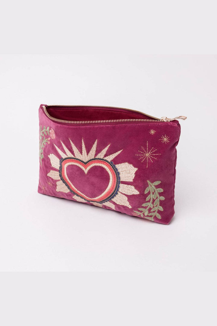 Elizabeth Scarlett Sacred Heart Everyday Velvet Pouch