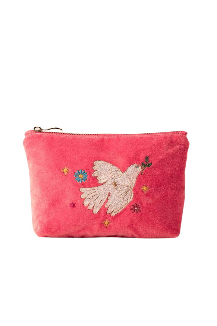 Elizabeth Scarlett Spiced Coral Doves of Peace Mini Pouch