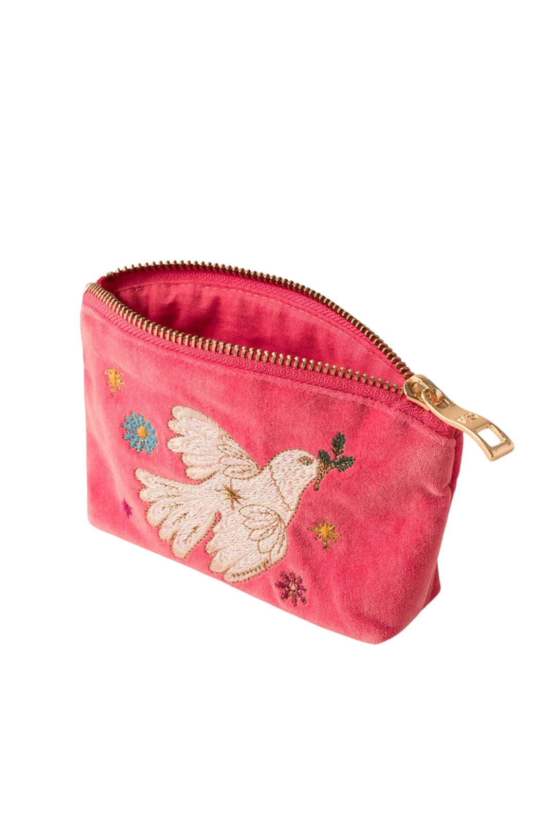 Elizabeth Scarlett Spiced Coral Doves of Peace Coin Purse