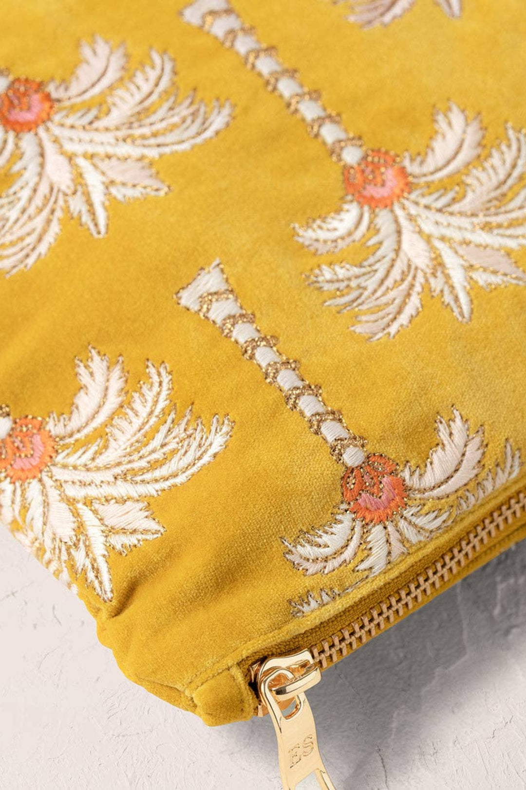Elizabeth Scarlett Sunrise Palms Everyday Velvet Pouch