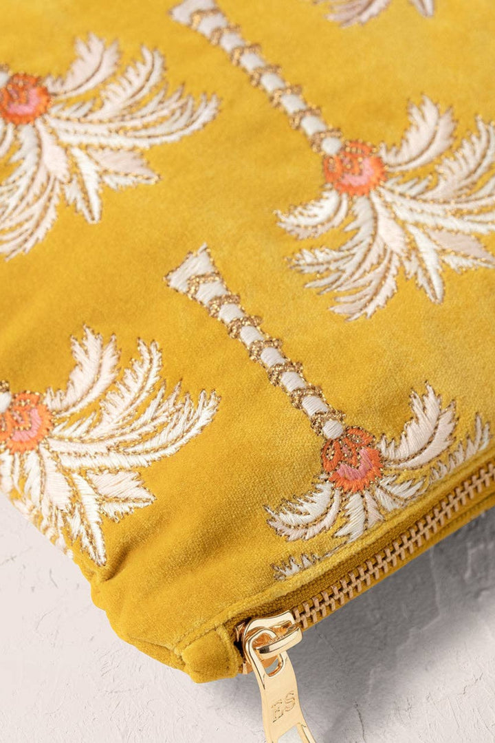 Elizabeth Scarlett Sunrise Palms Everyday Velvet Pouch