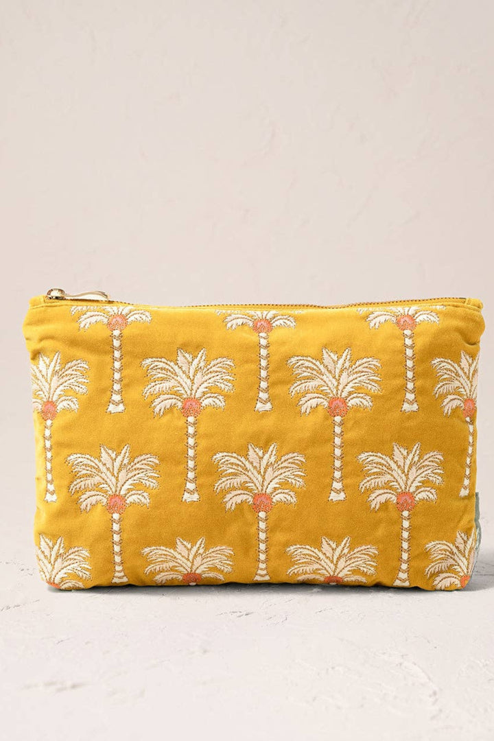 Elizabeth Scarlett Sunrise Palms Everyday Velvet Pouch