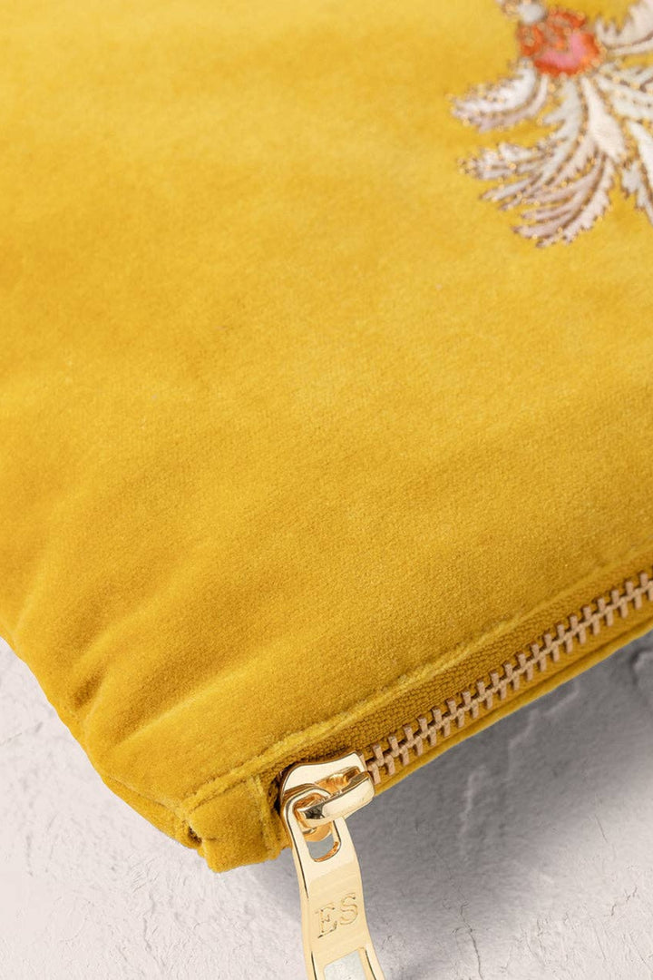 Elizabeth Scarlett Sunrise Palms Mini Velvet Pouch