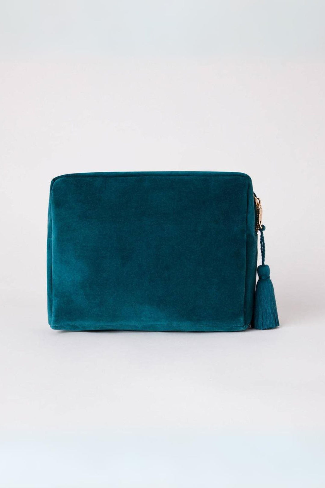 Elizabeth Scarlett Teal Dragonfly Velvet Wash Bag