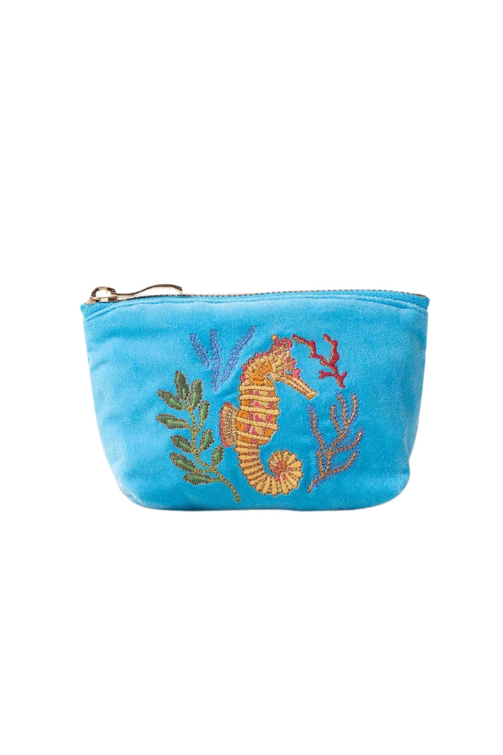 Elizabeth Scarlett Turquoise Coral Seahorse Coin Purse