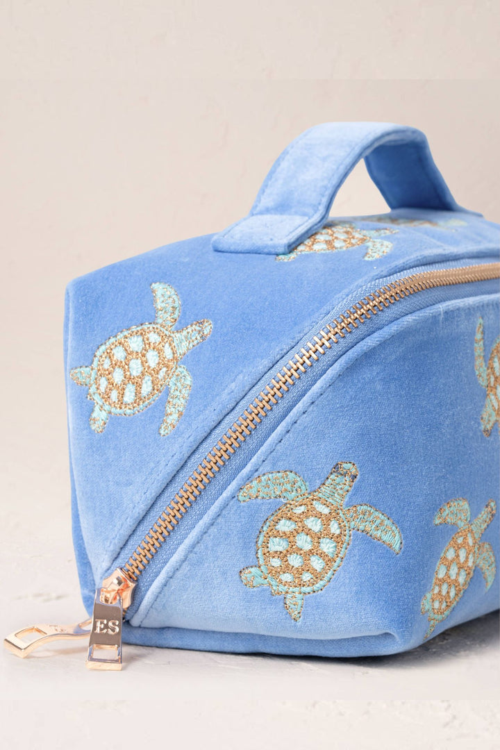 Elizabeth Scarlett Turtle Conservation Open Flat Makeup Bag