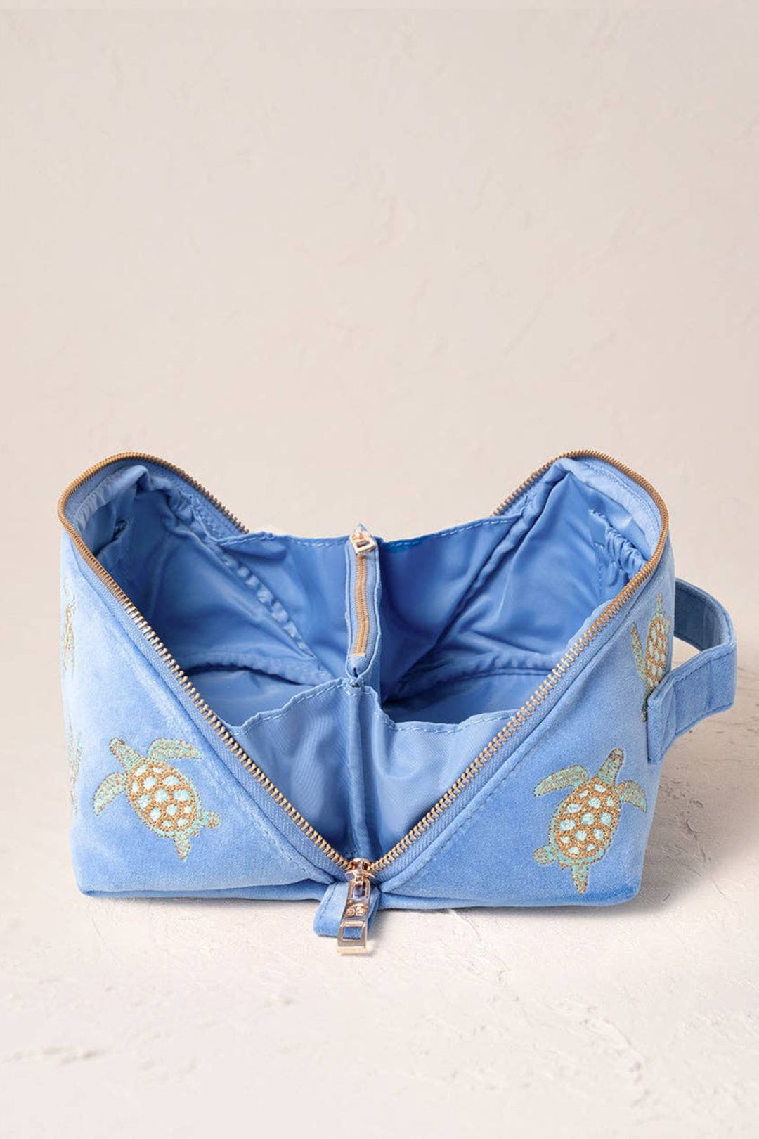 Elizabeth Scarlett Turtle Conservation Open Flat Makeup Bag