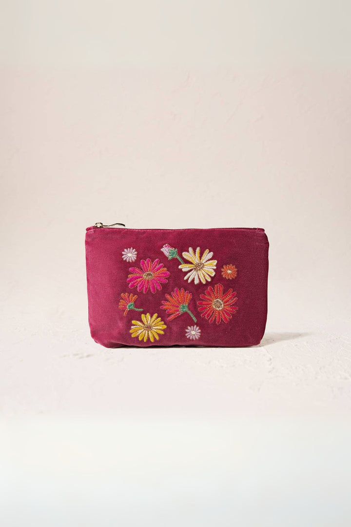 Elizabeth Scarlett Wildflower Dry Rose Mini Pouch