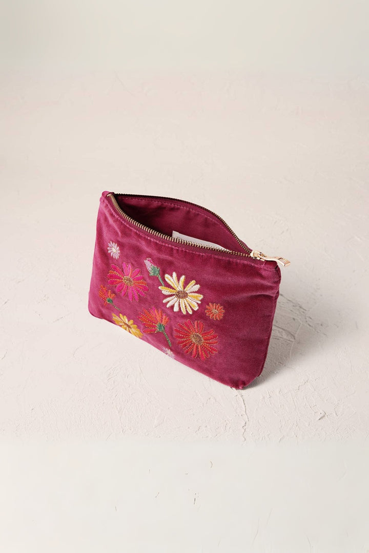 Elizabeth Scarlett Wildflower Dry Rose Mini Pouch