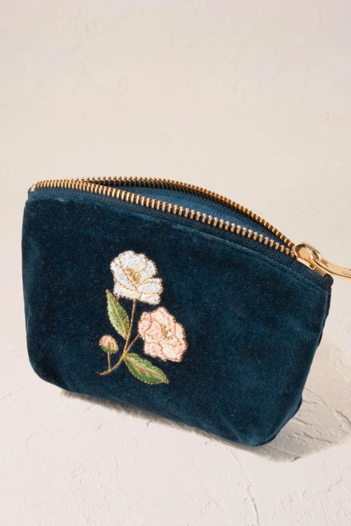 Elizabeth Scarlett Wild Rose Ink Blue Coin Purse