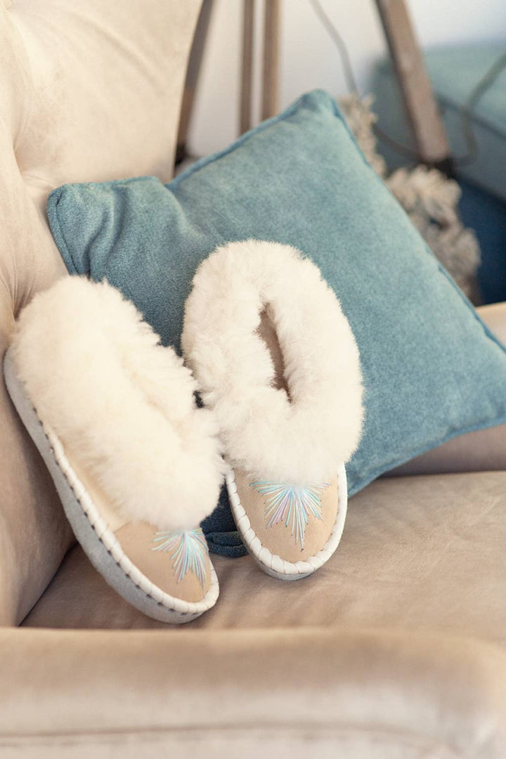 Elsa Natural Sheepskin Full Slipper