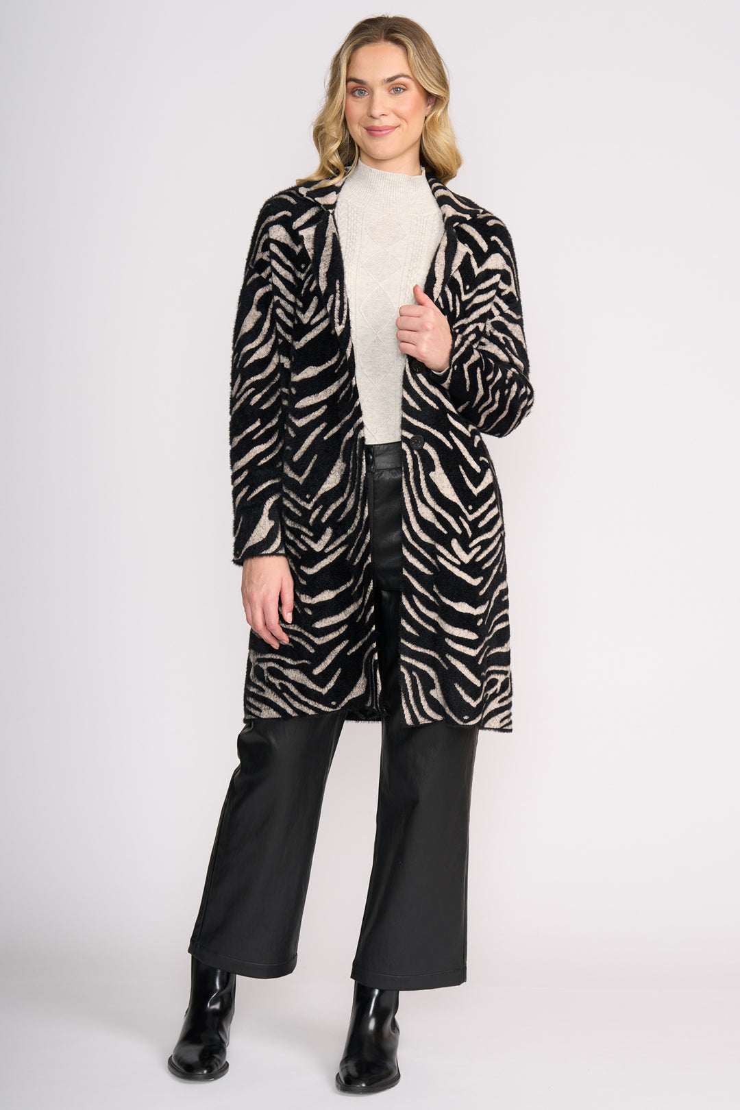 Foil FO8370 Lash Queen Zebra Coat at Experience Boutique